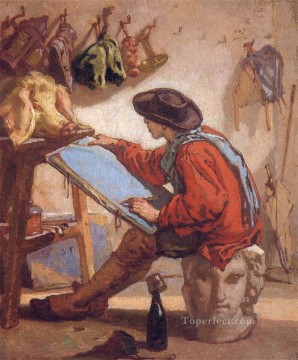 トーマス・クチュール Painting - 写実主義の習作人物画家トーマス・クチュール